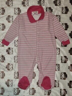 $1 | 0-3m | Striped Jumpsuit/Footies
